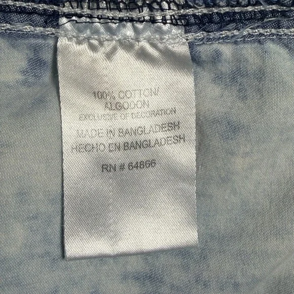 Vintage Company 81 Button Down Shirt Mens Large Blue Y2K Acid Wash Anchor Print - Picture 12 of 15